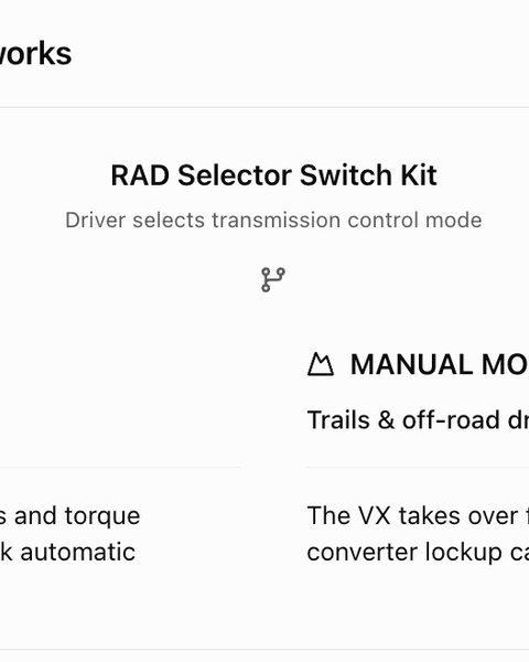 Automatic / Manual Transmission Control Switch Kit